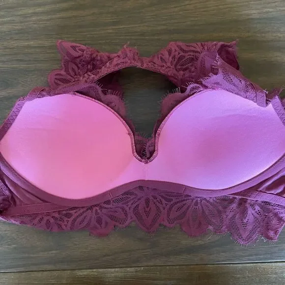 PLUM DATE PUSH-UP BRALETTE SIZE SMALL PINK BY VICTORIA’S SECRET EUC - Picture 8 of 8